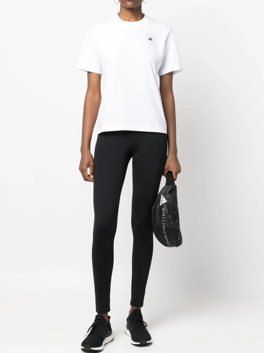 Affordable Stella by logo-print adidas McCartney T-shirt Women short-sleeved 0802